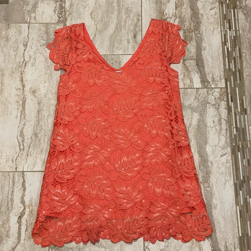 BB DAKOTA women’s Rene scallop lace shirt dress - Picture 11 of 15